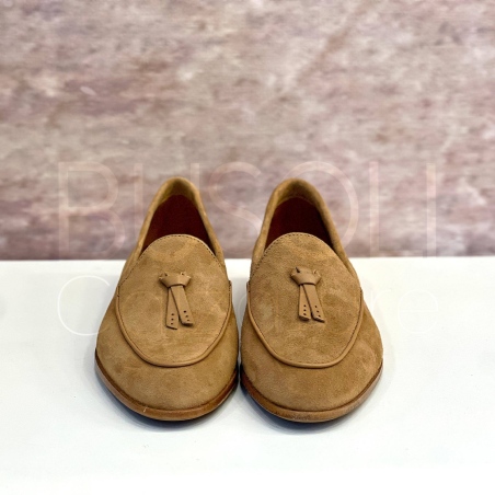 Mocassino cravatta in Camoscio