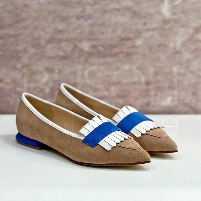 Mocassino in Camoscio con frangia