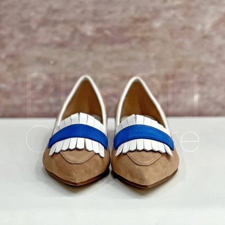 Mocassino in Camoscio con frangia