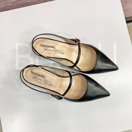 Slingback nappa Nera