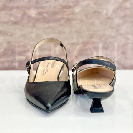 Slingback nappa Nera