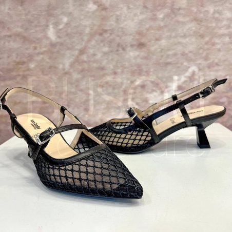 Decolleté Slingback in rete