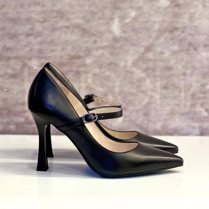 Décolleté in Pelle con cinturino