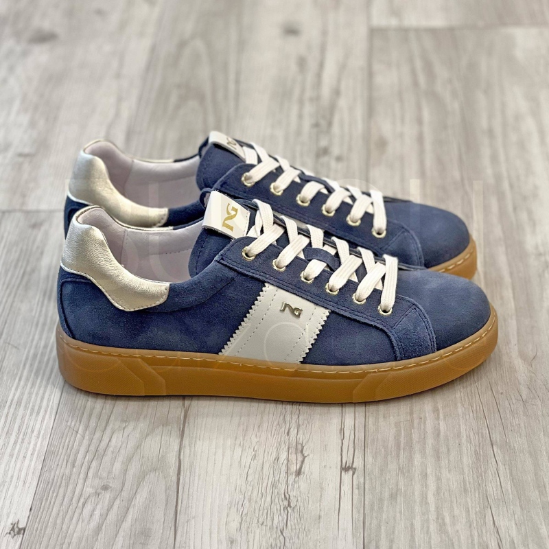 Sneaker in Camoscio Avio