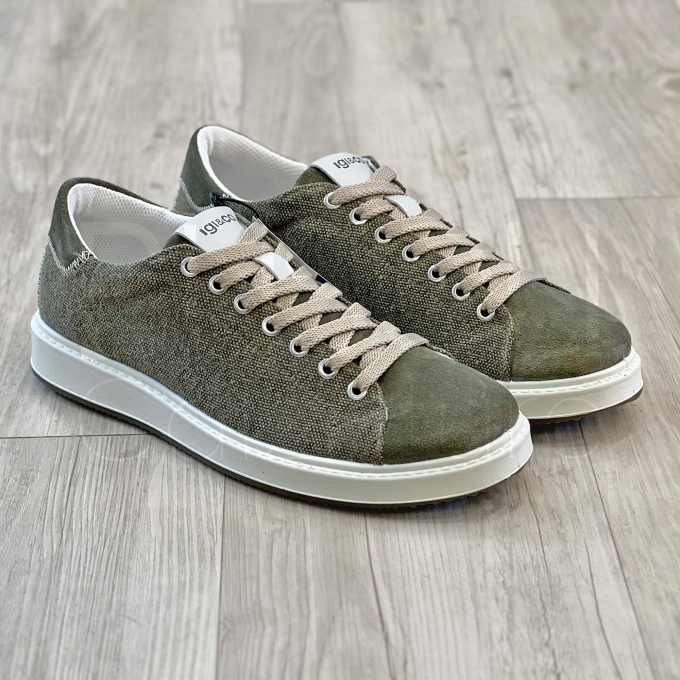 Sneaker Tela e Camoscio