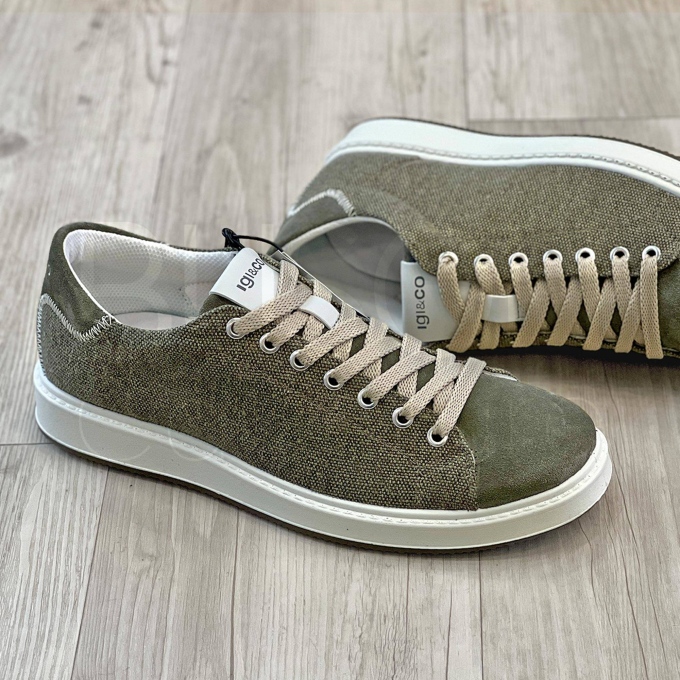Sneaker Tela e Camoscio