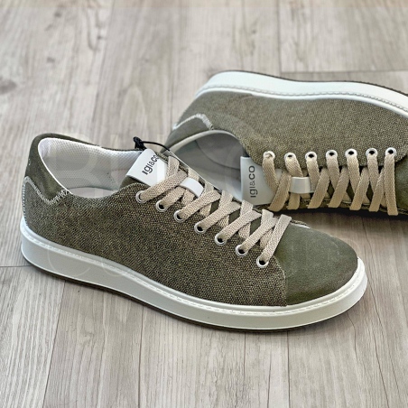 Sneaker Tela e Camoscio