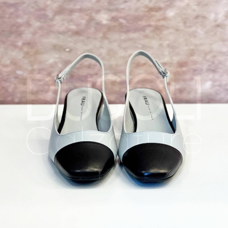 Slingback in Pelle bicolore