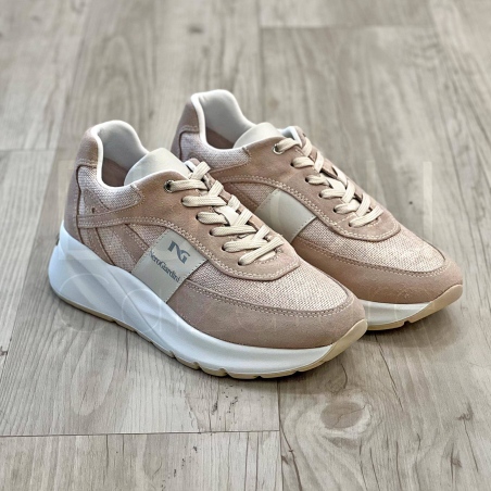 Sneaker in Camoscio e Lurex