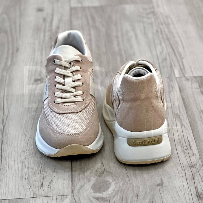 Sneaker in Camoscio e Lurex