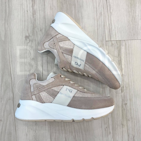 Sneaker in Camoscio e Lurex