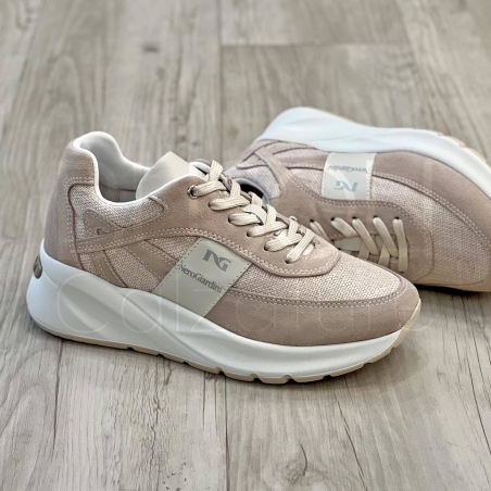 Sneaker in Camoscio e Lurex