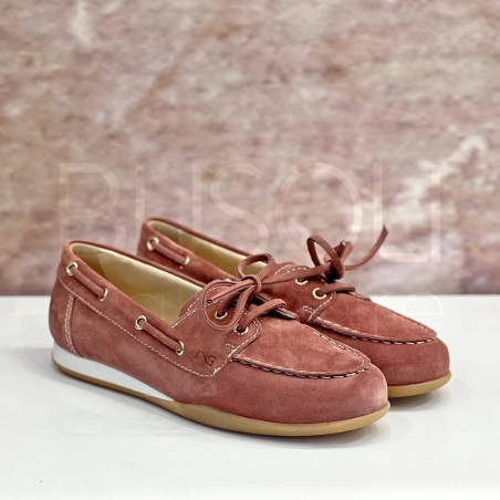 Mocassino Stringato Camoscio