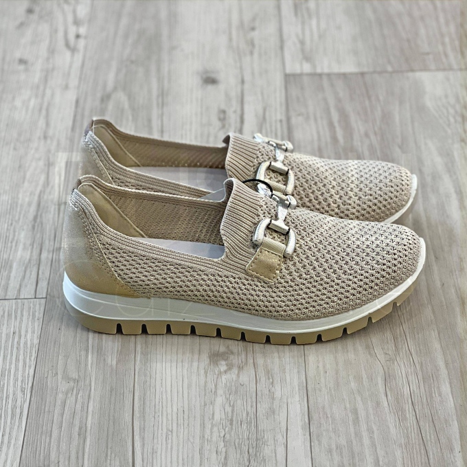 Mocassino in tela elasticizzata con accessorio