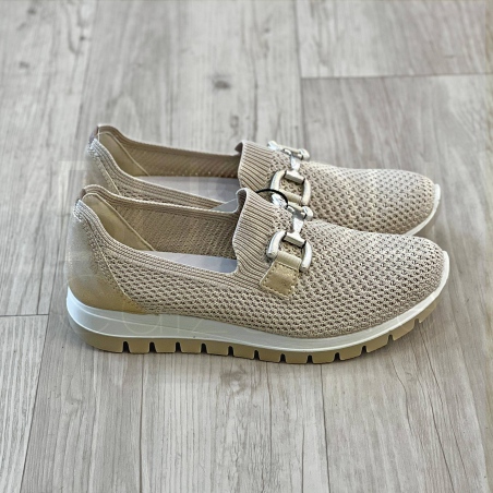 Mocassino in tela elasticizzata con accessorio