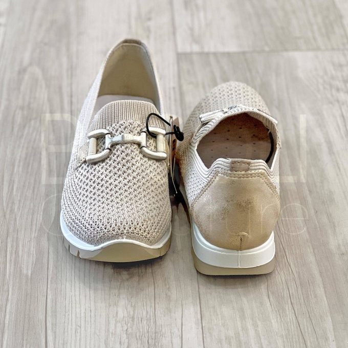Mocassino in tela elasticizzata con accessorio