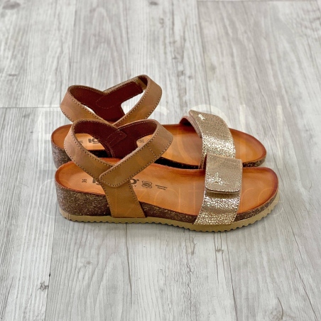 Sandalo strappi in Pelle