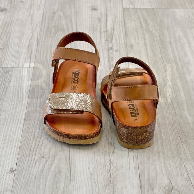 Sandalo strappi in Pelle