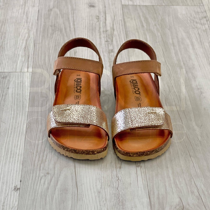 Sandalo strappi in Pelle