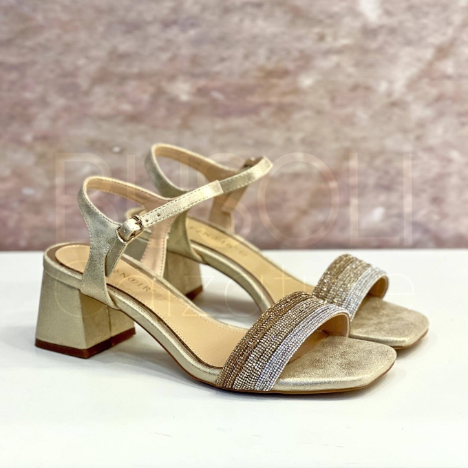 Sandalo in Pelle strass