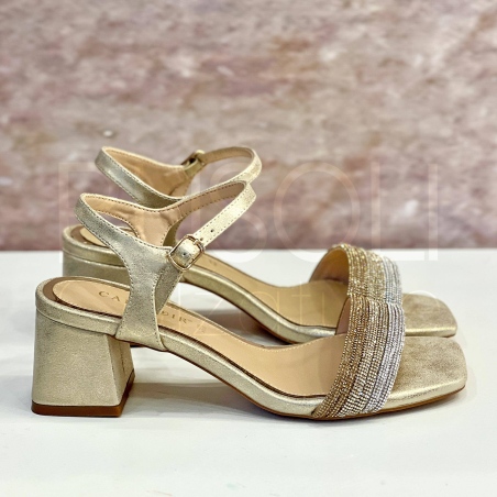 Sandalo in Pelle strass