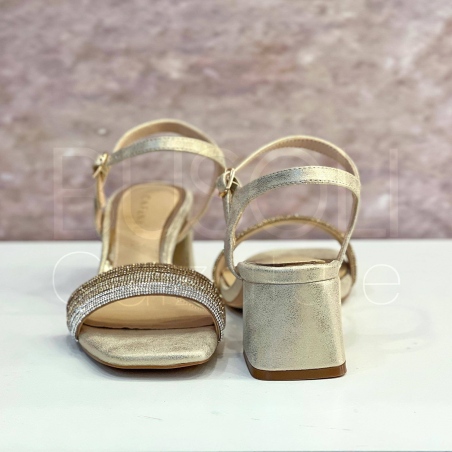 Sandalo in Pelle strass