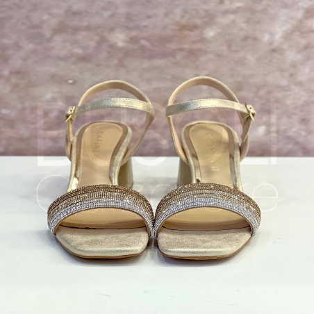 Sandalo in Pelle strass