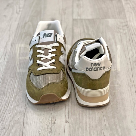 574 Suede/mesh Oliva
