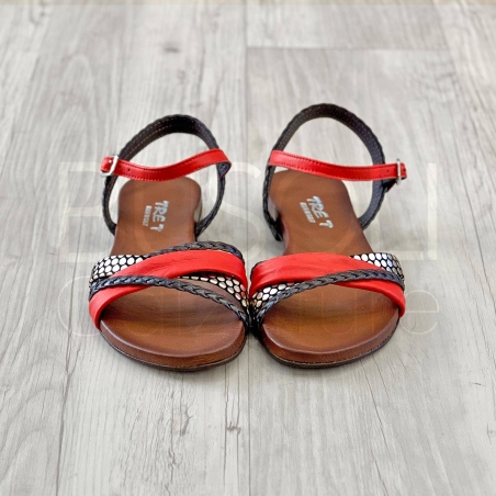 Sandalo treccia in Pelle