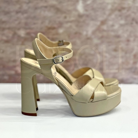 Sandalo Platform Beige