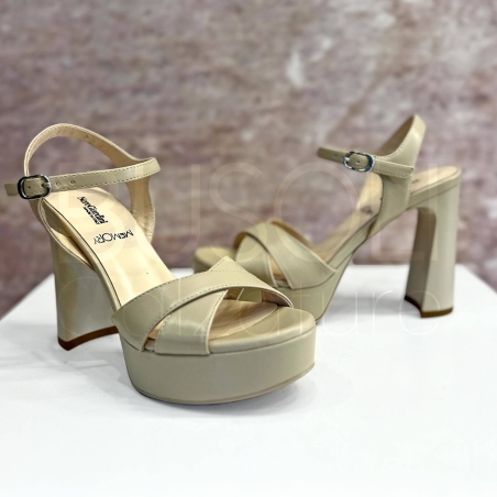 Sandalo Platform Beige
