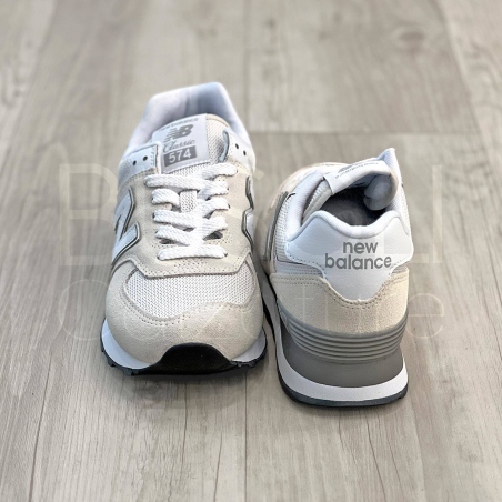 574 Suede/mesh Panna