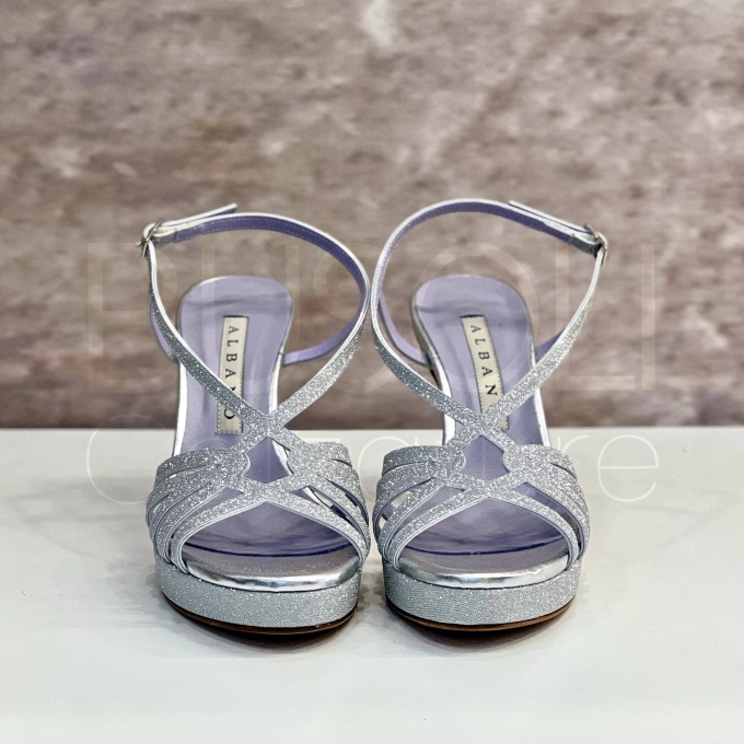 Sandalo in Pelle glitterata