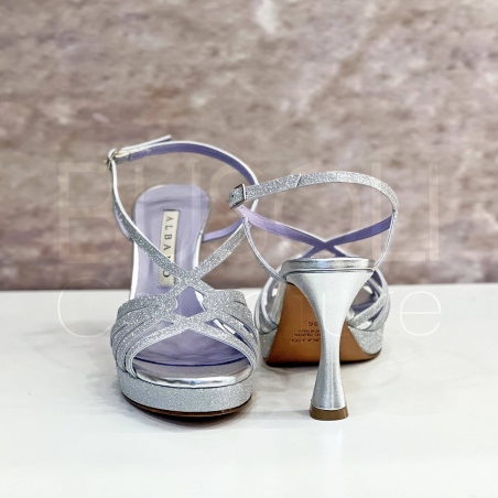 Sandalo in Pelle glitterata