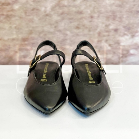 Slingback Pelle Nera