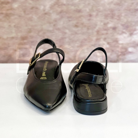 Slingback Pelle Nera