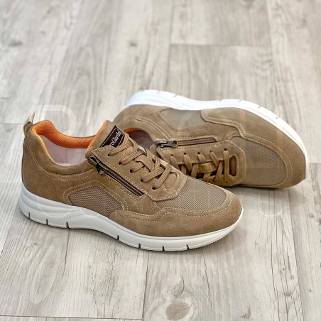 Sneaker in Crosta con Zip