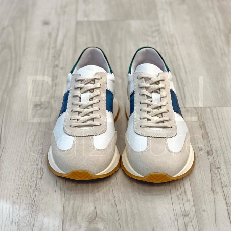 Sneaker in Pelle/ Suede dettagli Color