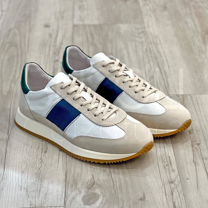 Sneaker in Pelle/ Suede dettagli Color