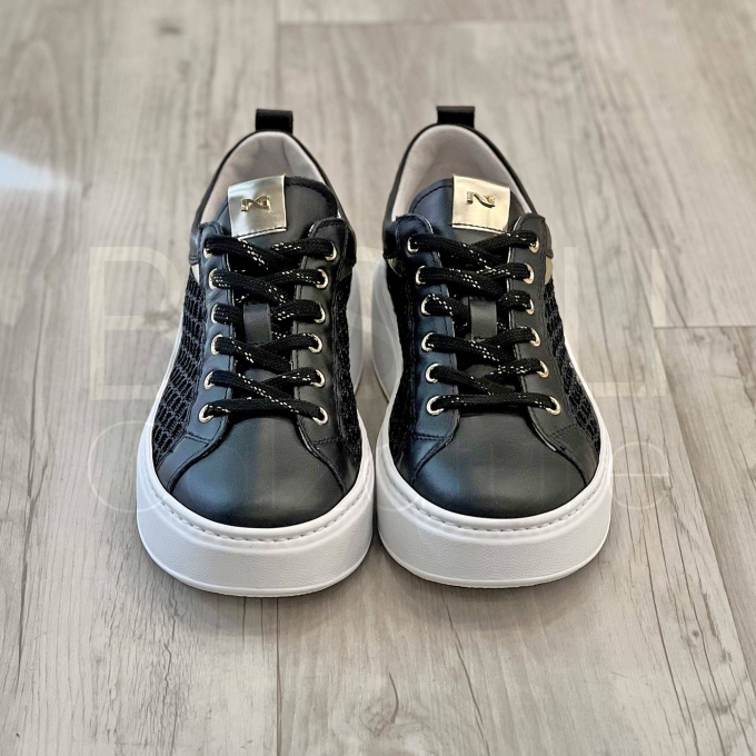 Sneaker Platform in Pelle e Rete