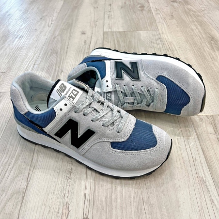 574 suede Grigio /Blu