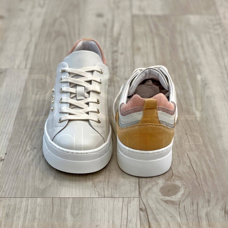Sneaker microglitter in Pelle