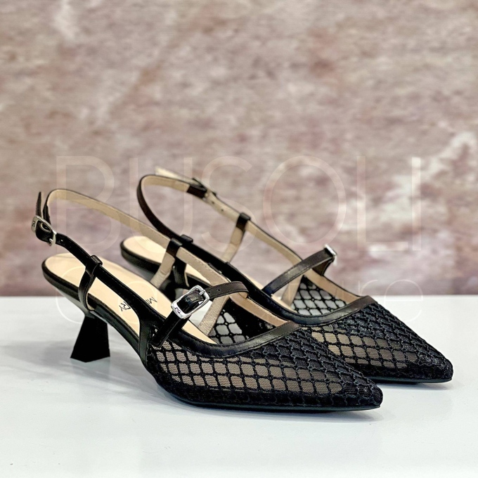 Decolleté Slingback in rete