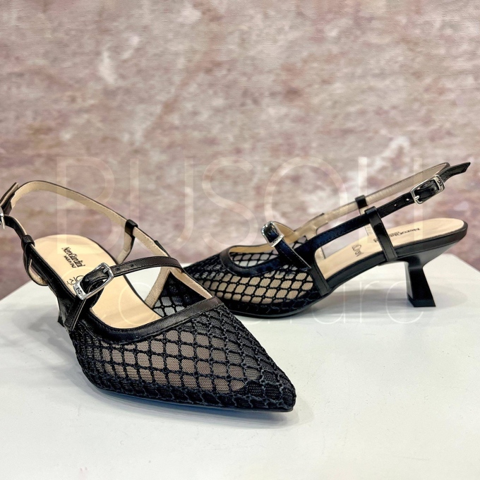 Decolleté Slingback in rete