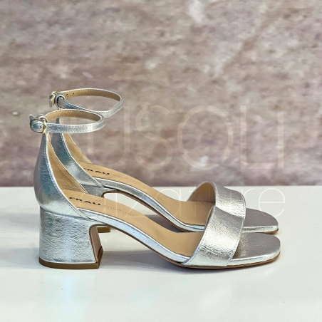Sandalo in Pelle metal
