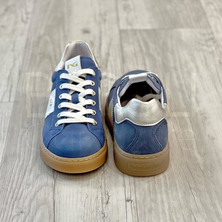Sneaker in Camoscio Avio