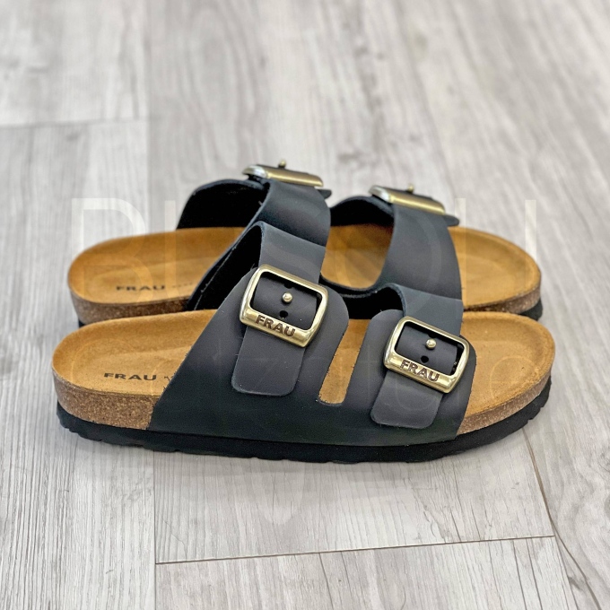 Ciabatta Nera doppia fascia