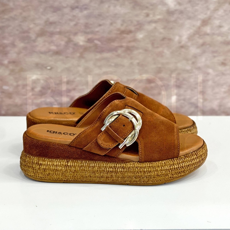 Ciabatta Suede Cognac