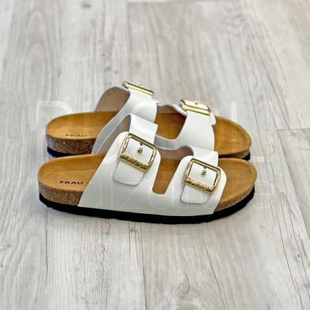 Ciabatta White 2 fibbie