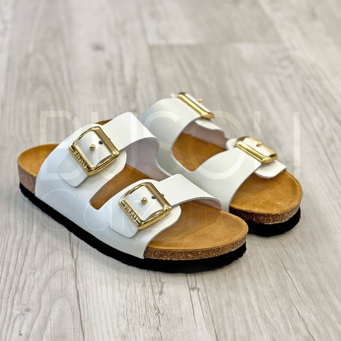 Ciabatta White 2 fibbie